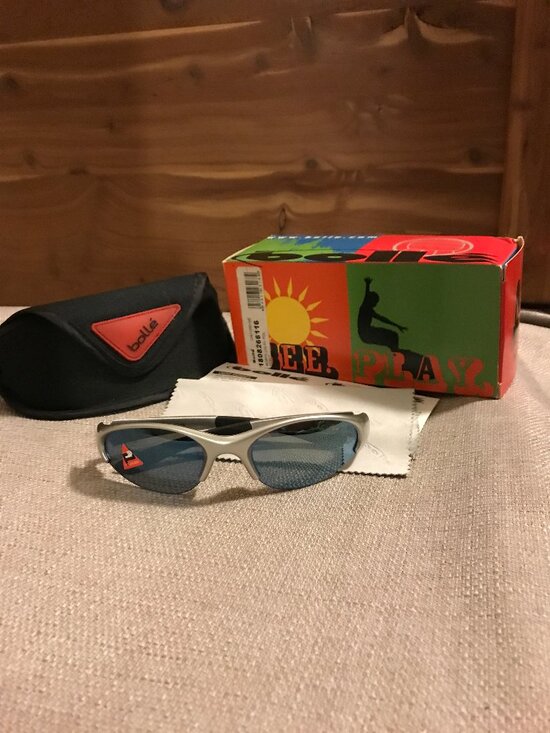NOS Bollé Morph Sunglasses - Liquid Silver / Cobalt Polarized main image 9